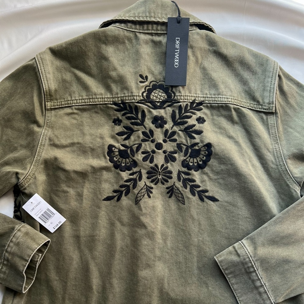 NWT Driftwood Denim Green Embroidered Jacket ✨ - Picture 4 of 5